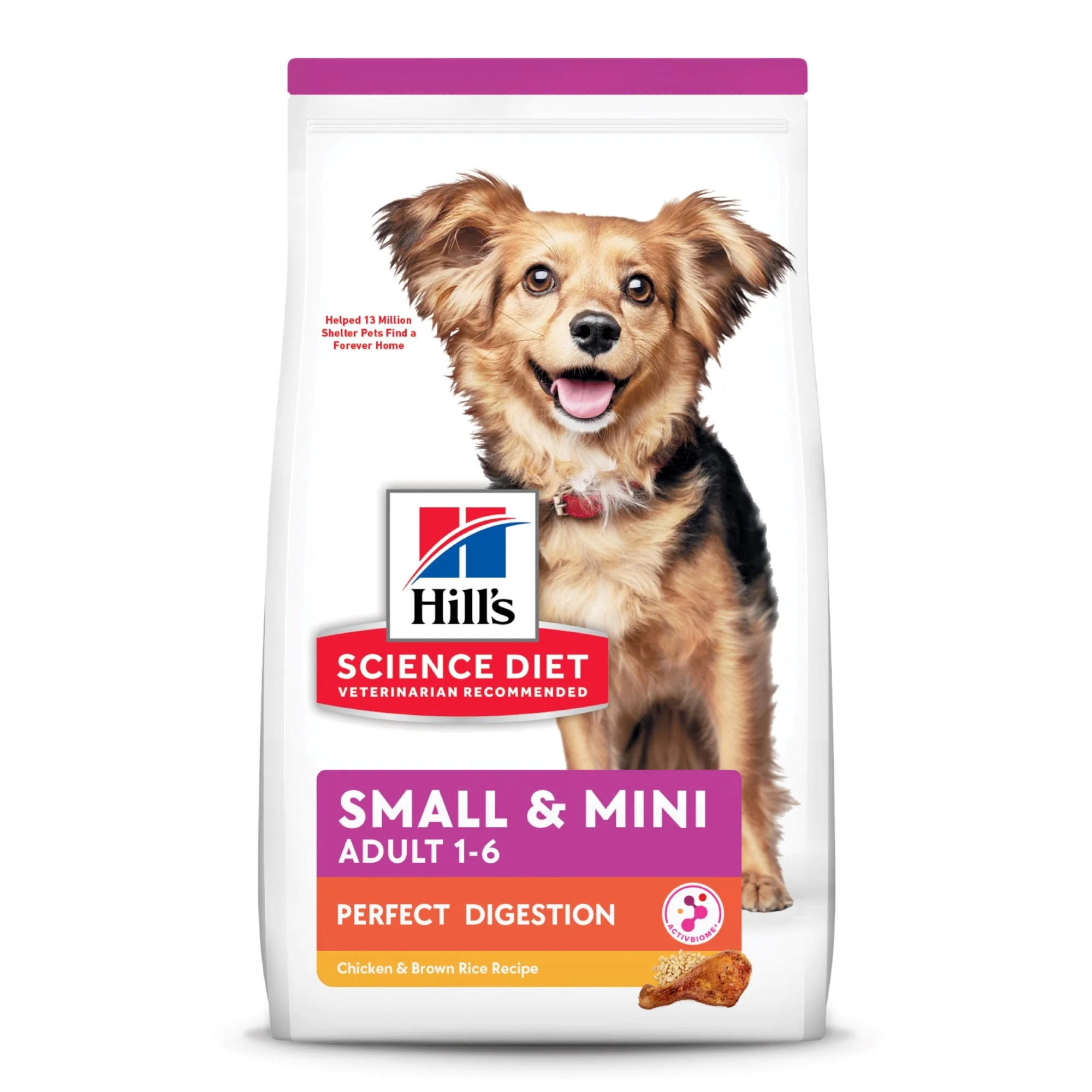 Hill's Science Diet Adult Perfect Digestion Small Mini Chicken & Brown Rice Recipe Dry Dog Food - Image 2