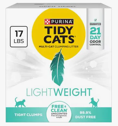 Purina Tidy Cats Lightweight Free & Clean 17lb Box